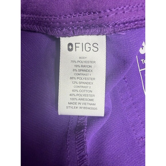FIGSWomens Zamora Jogger Scrub Pants Violet Limited Edition Size Medium - Picture 7 of 8